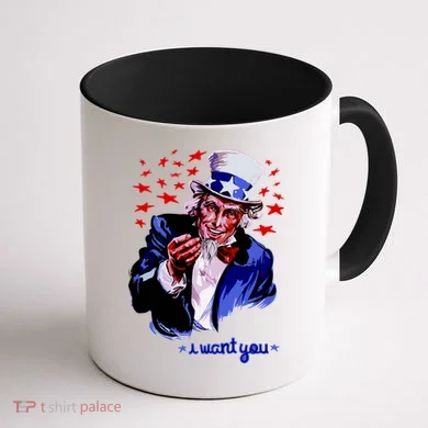 Uncle Sam I Want You Coffee Mug back