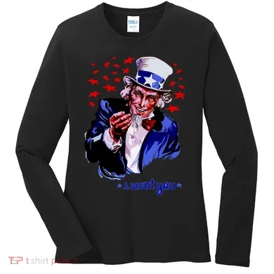 Uncle Sam I Want You Women's Long Sleeve Shirt