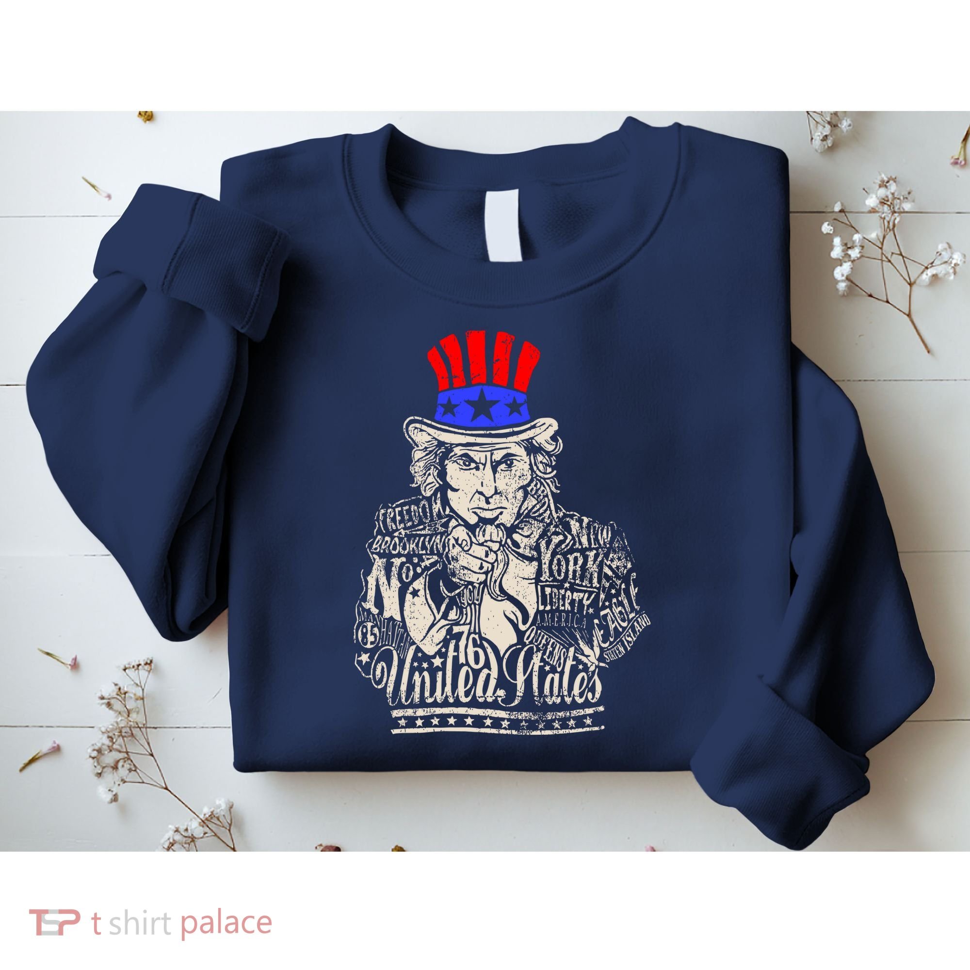 Uncle Sam I Want You 4th of July USA Mashup Sweatshirt