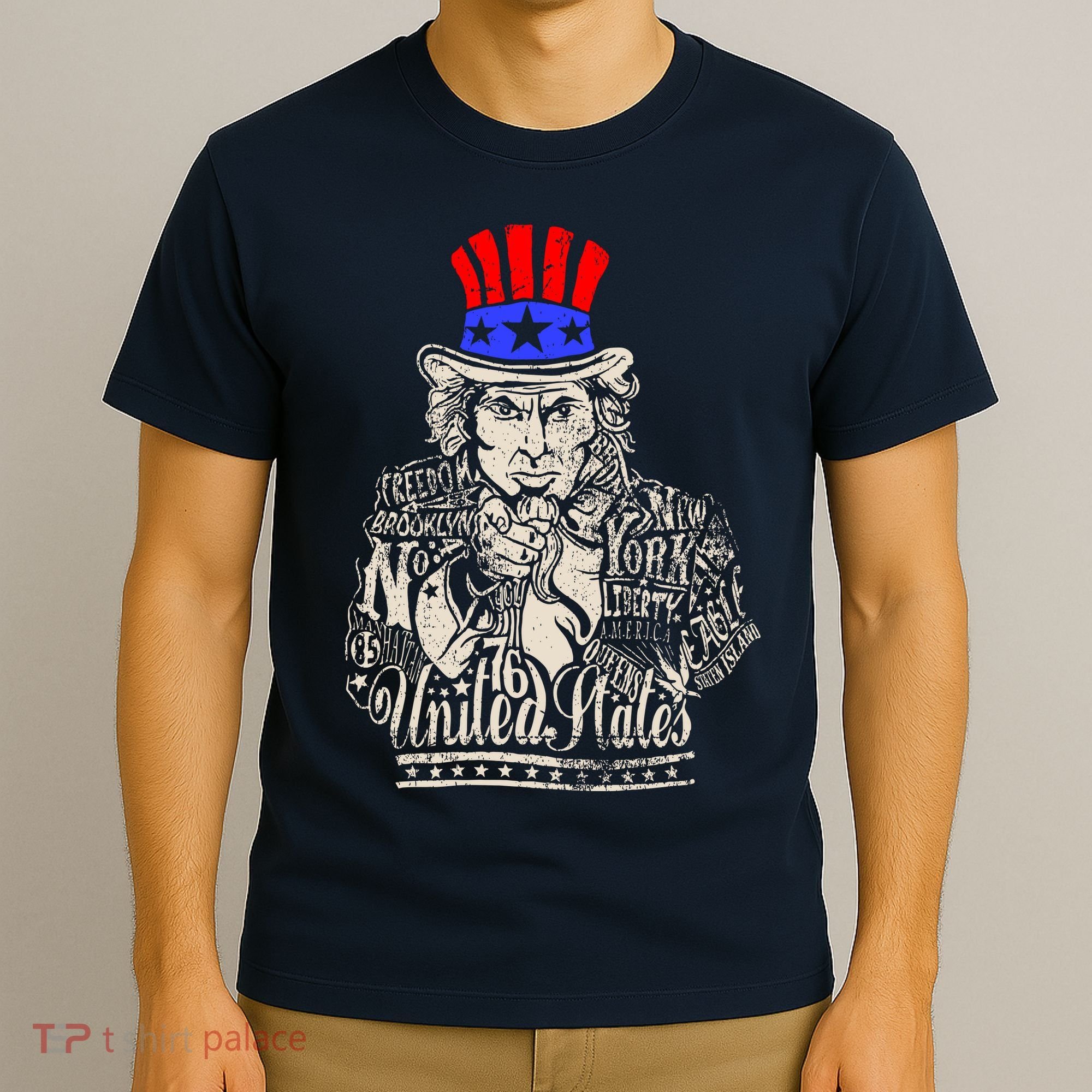 Uncle Sam I Want You 4th of July USA Mashup T-Shirt