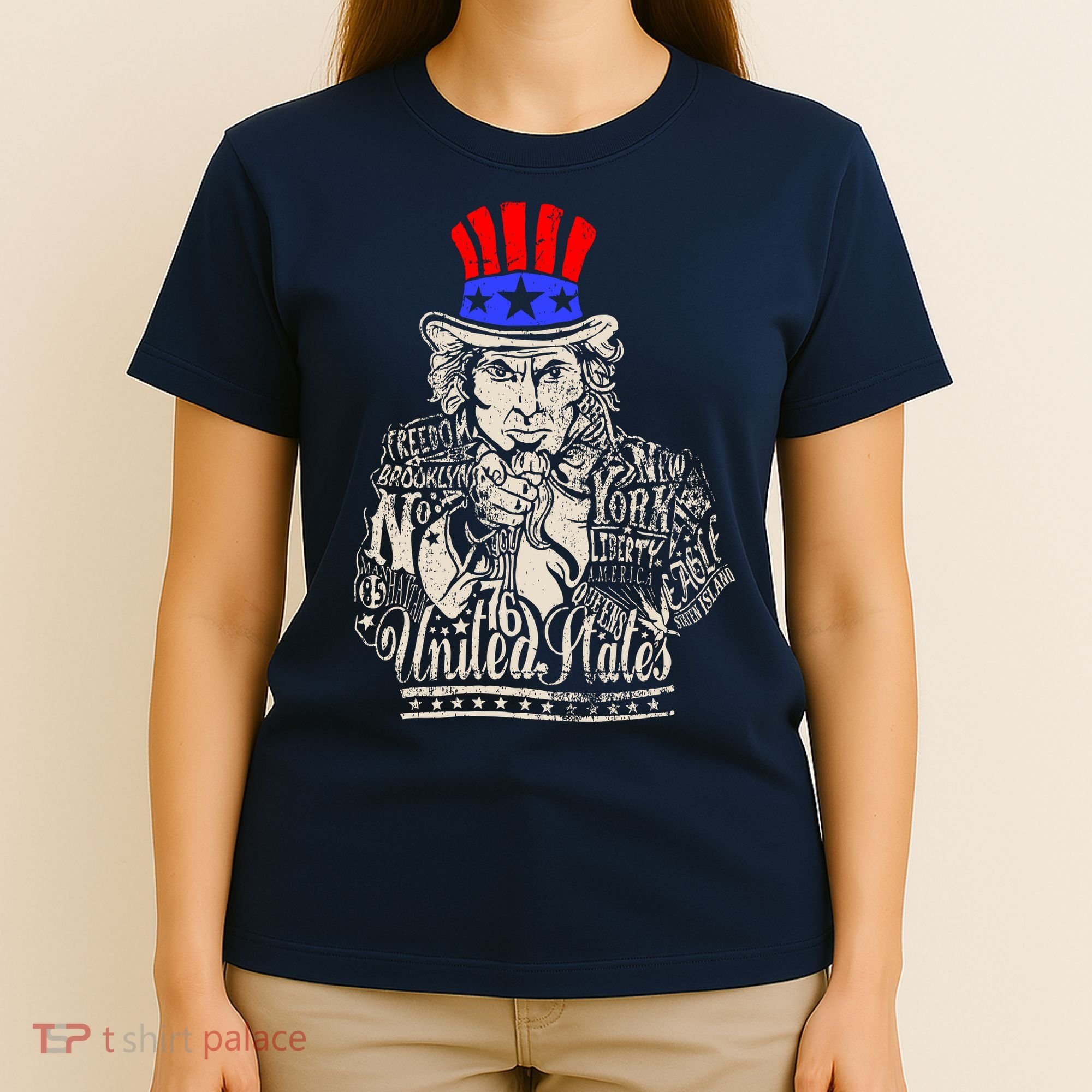 Uncle Sam I Want You 4th of July USA Mashup T-Shirt