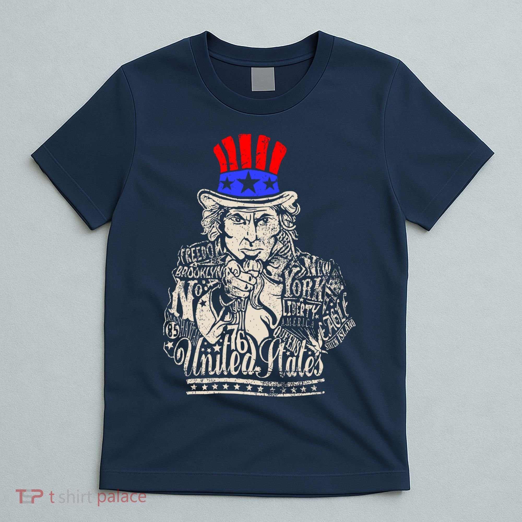 Uncle Sam I Want You 4th of July USA Mashup T-Shirt