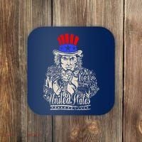 Uncle Sam I Want You 4th of July USA Mashup Coaster thumb 0