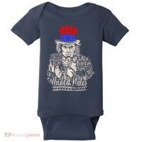 Uncle Sam I Want You 4th of July USA Mashup Baby Bodysuit thumb 0