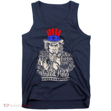 Uncle Sam I Want You 4th of July USA Mashup Tank Top