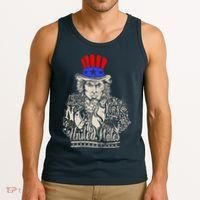 Uncle Sam I Want You 4th of July USA Mashup Tank Top thumb 3