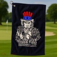 Uncle Sam I Want You 4th of July USA Mashup Golf Towel thumb 1