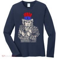 Uncle Sam I Want You 4th of July USA Mashup Women's Long Sleeve Shirt thumb 0