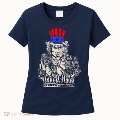 Uncle Sam I Want You 4th of July USA Mashup Women's T-Shirt