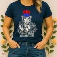 Uncle Sam I Want You 4th of July USA Mashup Women's T-Shirt thumb 2