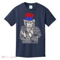 Uncle Sam I Want You 4th of July USA Mashup Kids T-Shirt thumb 0