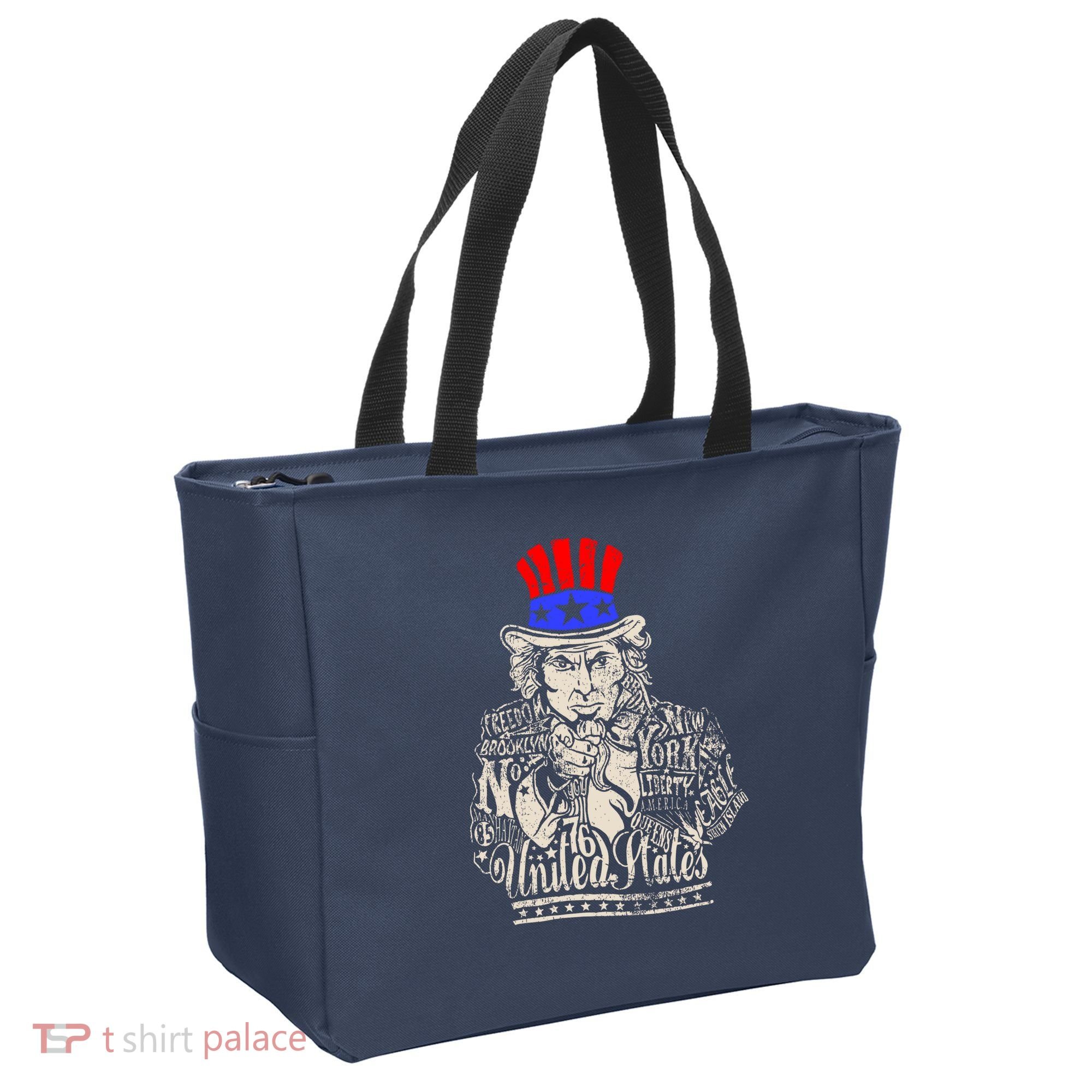 Uncle Sam I Want You 4th of July USA Mashup Tote Bag
