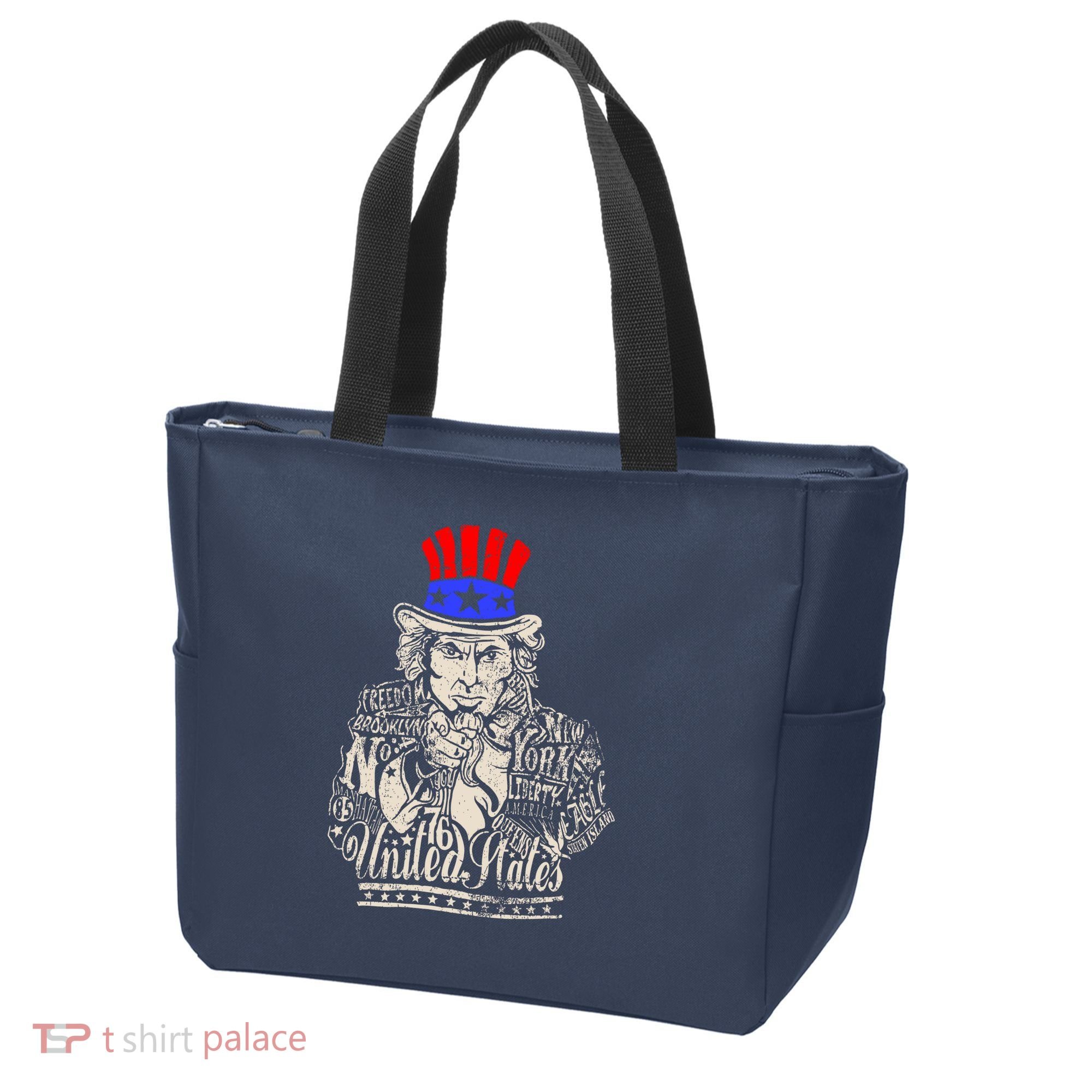 Uncle Sam I Want You 4th of July USA Mashup Tote Bag