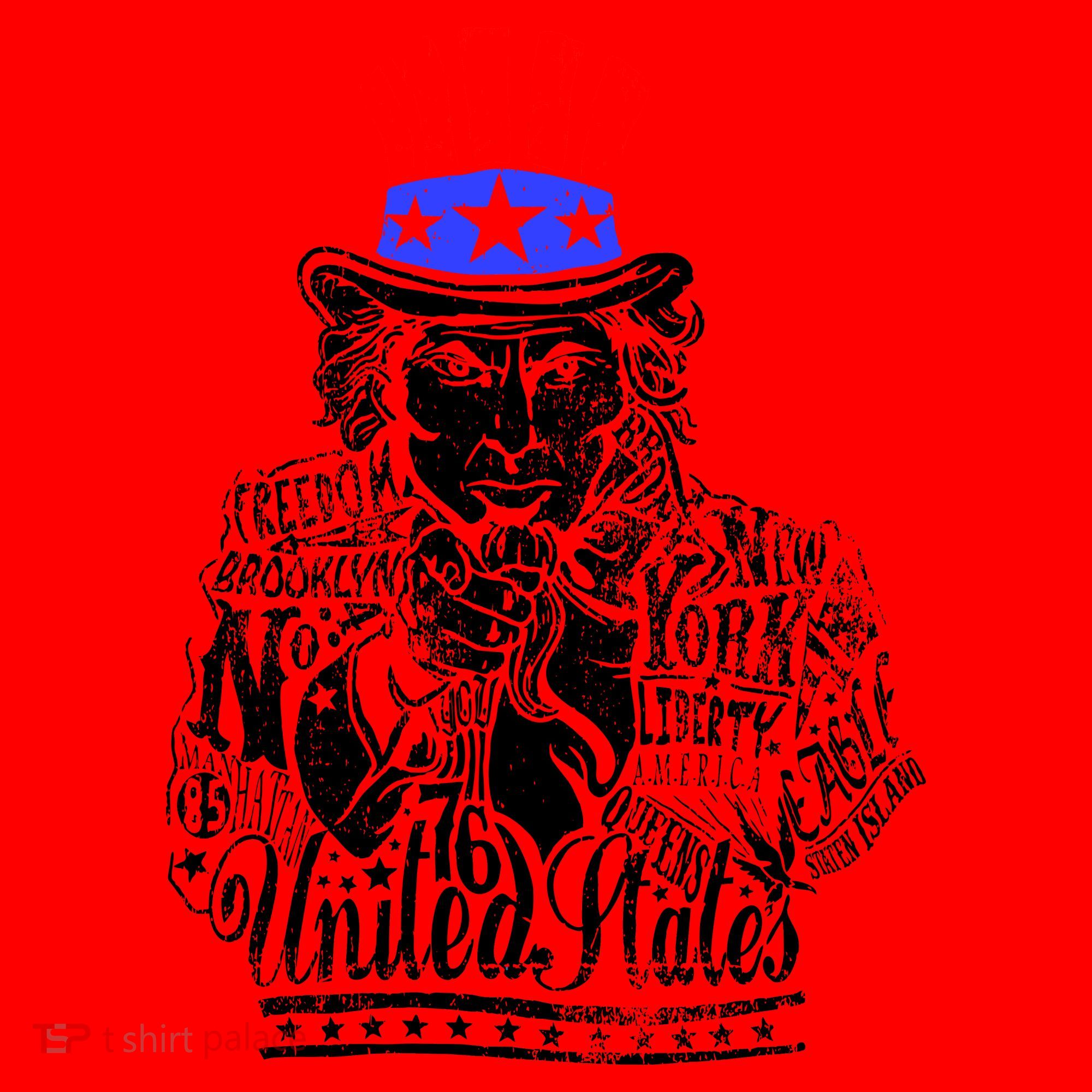 Uncle Sam I Want You 4th of July USA Mashup Santa Hat