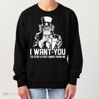Uncle Sam I Want You To Save 6 Feet Away From Me Women's Sweatshirt thumb 0