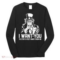 Uncle Sam I Want You To Save 6 Feet Away From Me Long Sleeve Shirt thumb 0