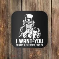 Uncle Sam I Want You To Save 6 Feet Away From Me Coaster thumb 0