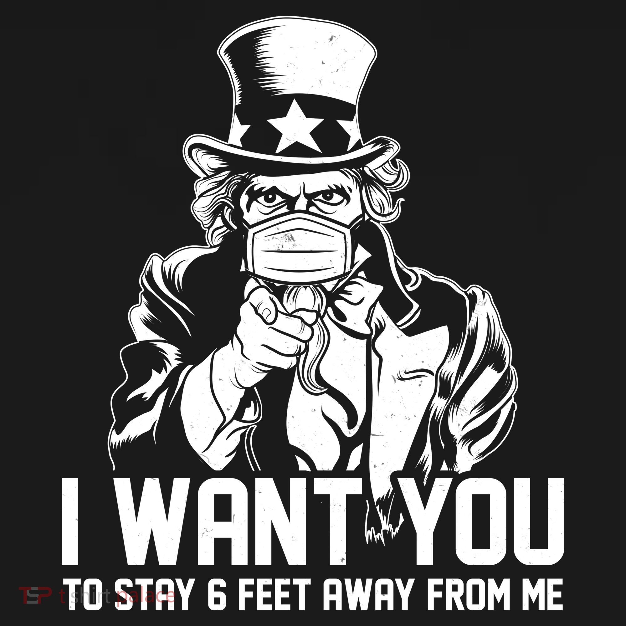Uncle Sam I Want You To Save 6 Feet Away From Me Women's Hoodie