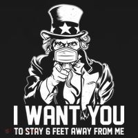 Uncle Sam I Want You To Save 6 Feet Away From Me Ornament thumb 1