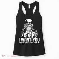Uncle Sam I Want You To Save 6 Feet Away From Me Women's Tank Top thumb 0