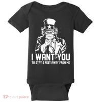 Uncle Sam I Want You To Save 6 Feet Away From Me Baby Bodysuit thumb 0