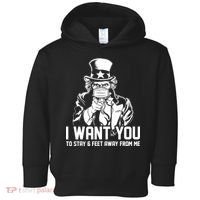 Uncle Sam I Want You To Save 6 Feet Away From Me Toddler Hoodie thumb 0
