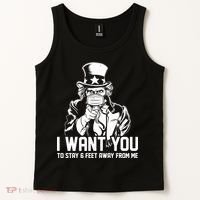 Uncle Sam I Want You To Save 6 Feet Away From Me Tank Top thumb 2