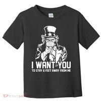 Uncle Sam I Want You To Save 6 Feet Away From Me Toddler T-Shirt thumb 0