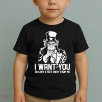 Uncle Sam I Want You To Save 6 Feet Away From Me Toddler T-Shirt thumb 2