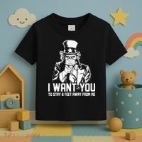 Uncle Sam I Want You To Save 6 Feet Away From Me Toddler T-Shirt thumb 3