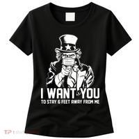 Uncle Sam I Want You To Save 6 Feet Away From Me Women's T-Shirt thumb 0
