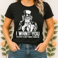 Uncle Sam I Want You To Save 6 Feet Away From Me Women's T-Shirt thumb 2