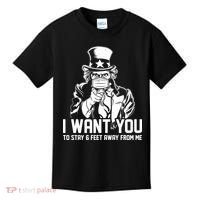Uncle Sam I Want You To Save 6 Feet Away From Me Kids T-Shirt thumb 0