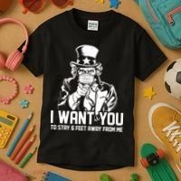 Uncle Sam I Want You To Save 6 Feet Away From Me Kids T-Shirt thumb 3