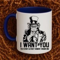 Uncle Sam I Want You To Save 6 Feet Away From Me Coffee Mug thumb 2