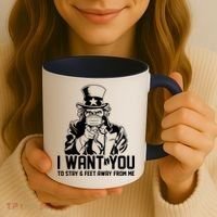 Uncle Sam I Want You To Save 6 Feet Away From Me Coffee Mug thumb 3