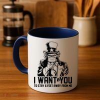 Uncle Sam I Want You To Save 6 Feet Away From Me Coffee Mug thumb 4