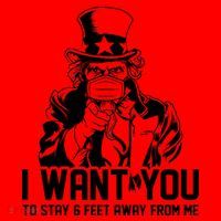 Uncle Sam I Want You To Save 6 Feet Away From Me Santa Hat thumb 1