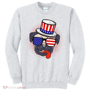 Uncle Sam Pug Sweatshirt