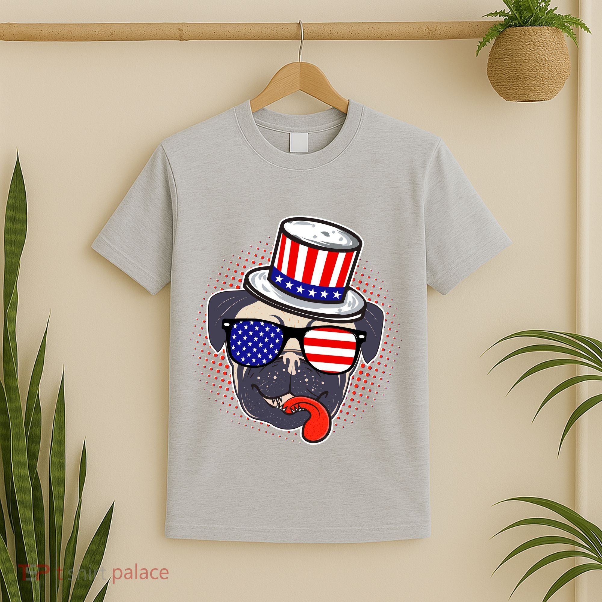 Uncle Sam Pug T-Shirt