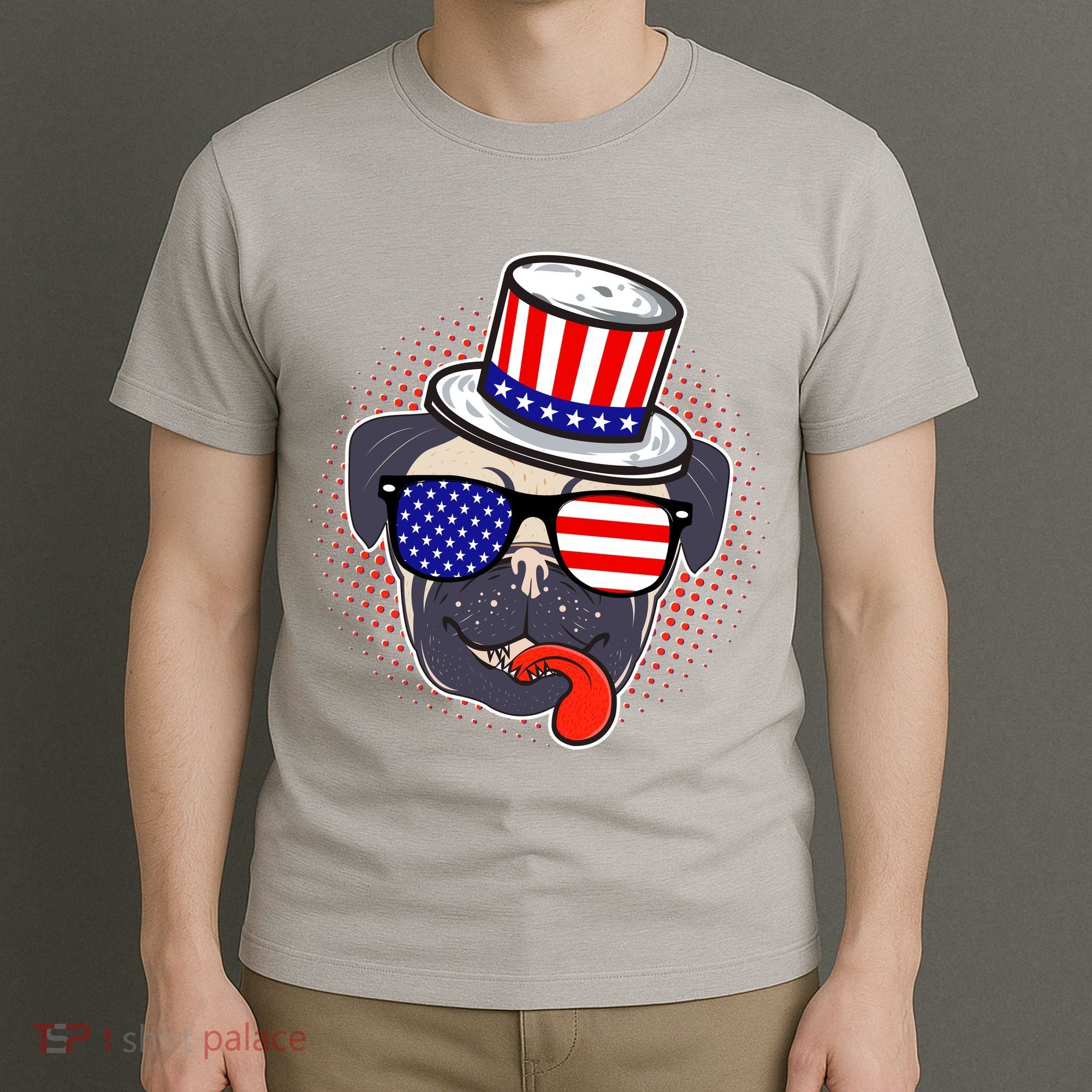Uncle Sam Pug T-Shirt