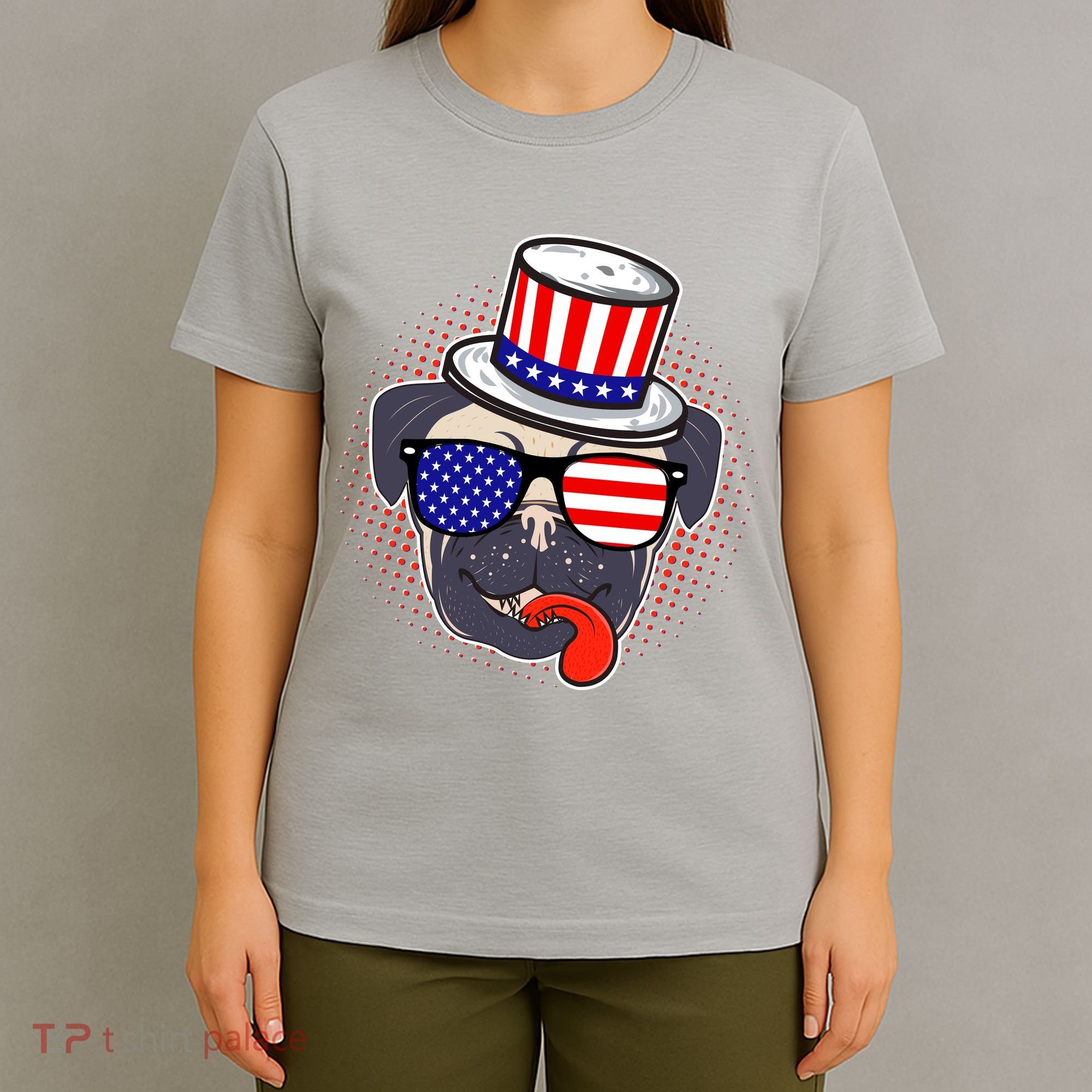 Uncle Sam Pug T-Shirt