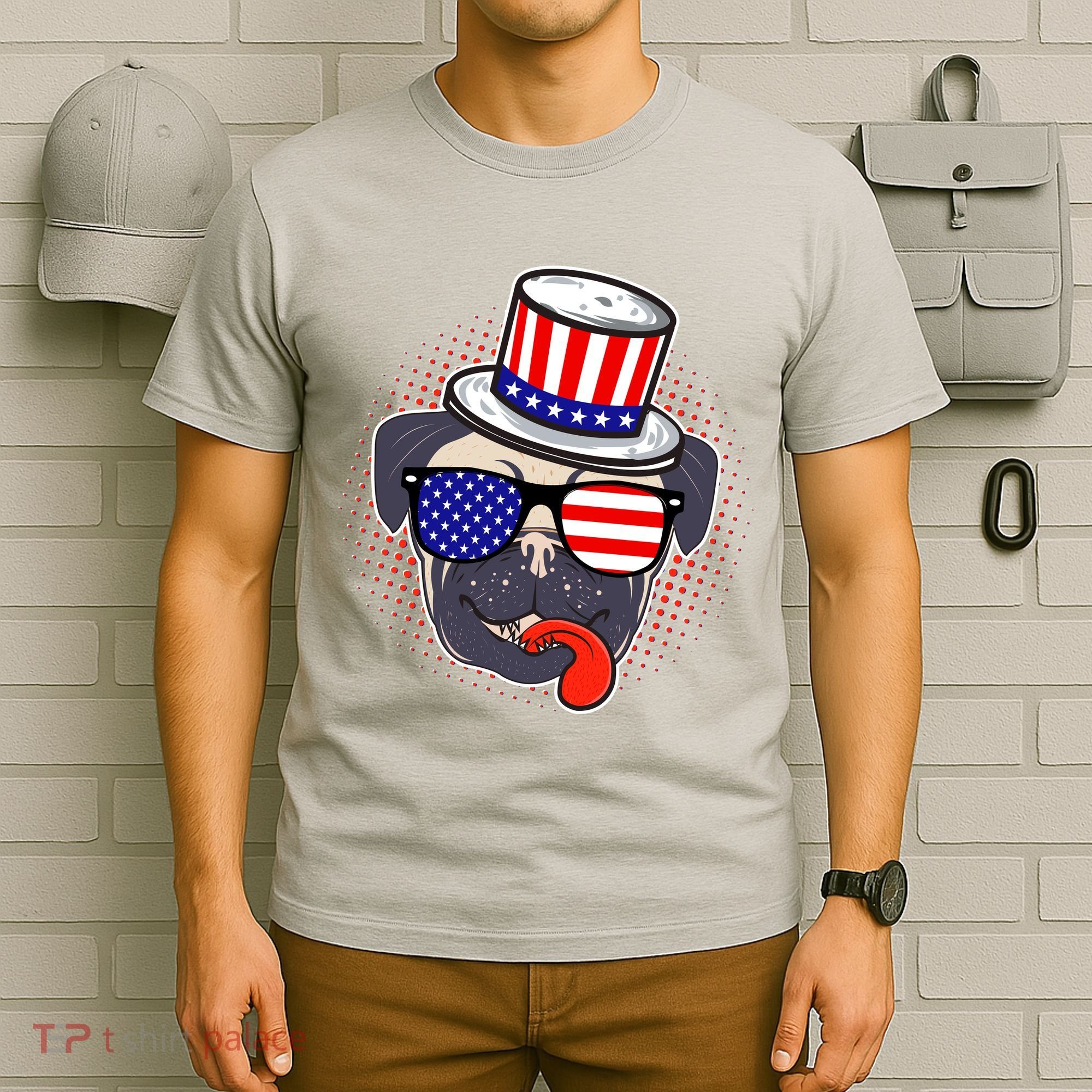 Uncle Sam Pug T-Shirt