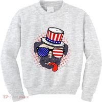 Uncle Sam Pug Kids Sweatshirt thumb 0