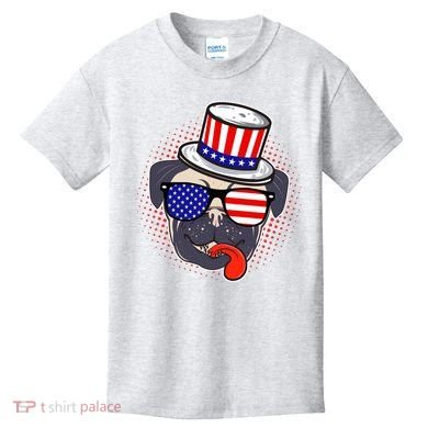 Uncle Sam Pug Kids T-Shirt