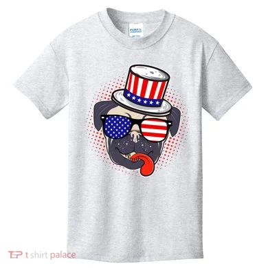 Uncle Sam Pug Kids T-Shirt