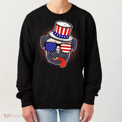 Uncle Sam Pug Women's Sweatshirt