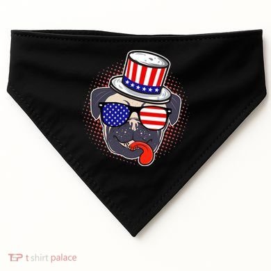 Uncle Sam Pug USA-Made Doggie Bandana