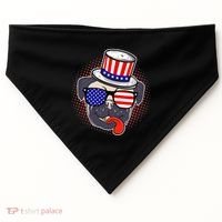 Uncle Sam Pug USA-Made Doggie Bandana thumb 0