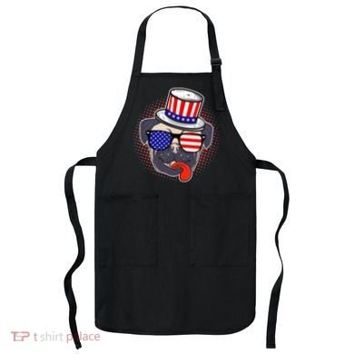 Uncle Sam Pug Apron